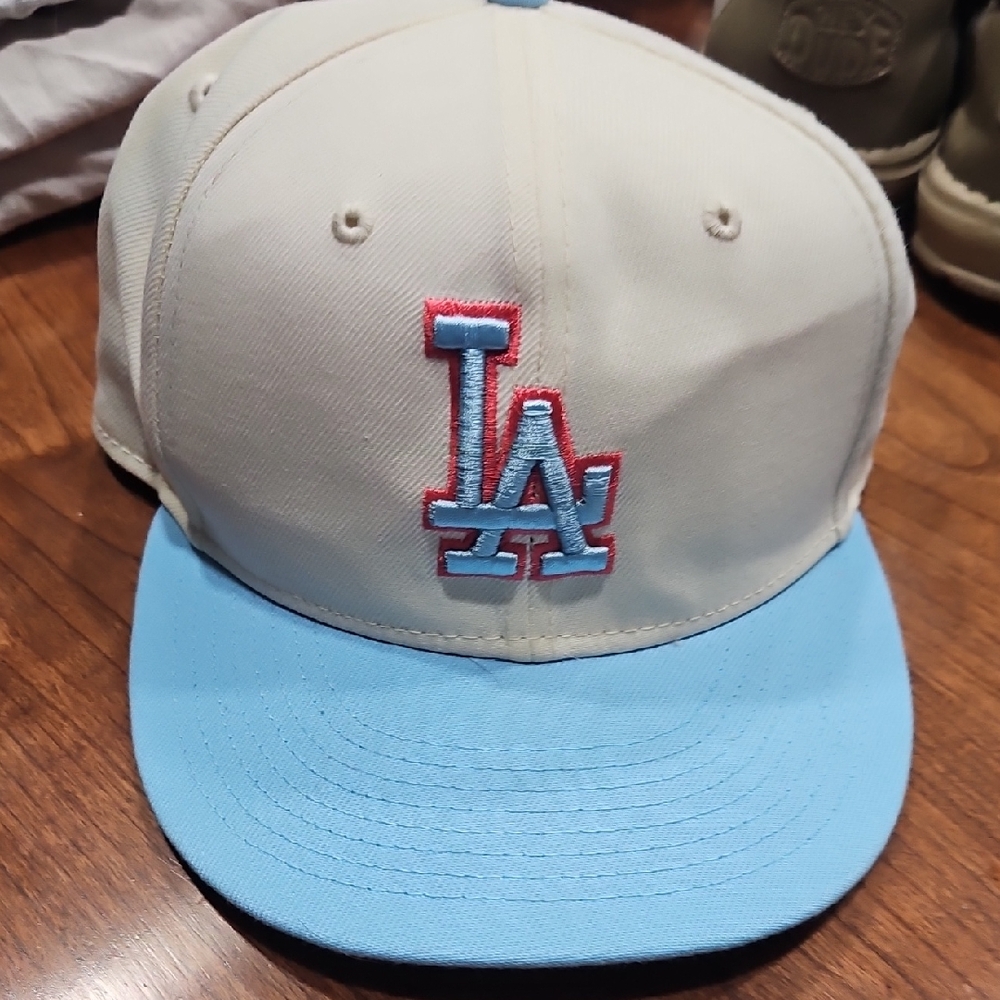New Era Cream and Blue Cap